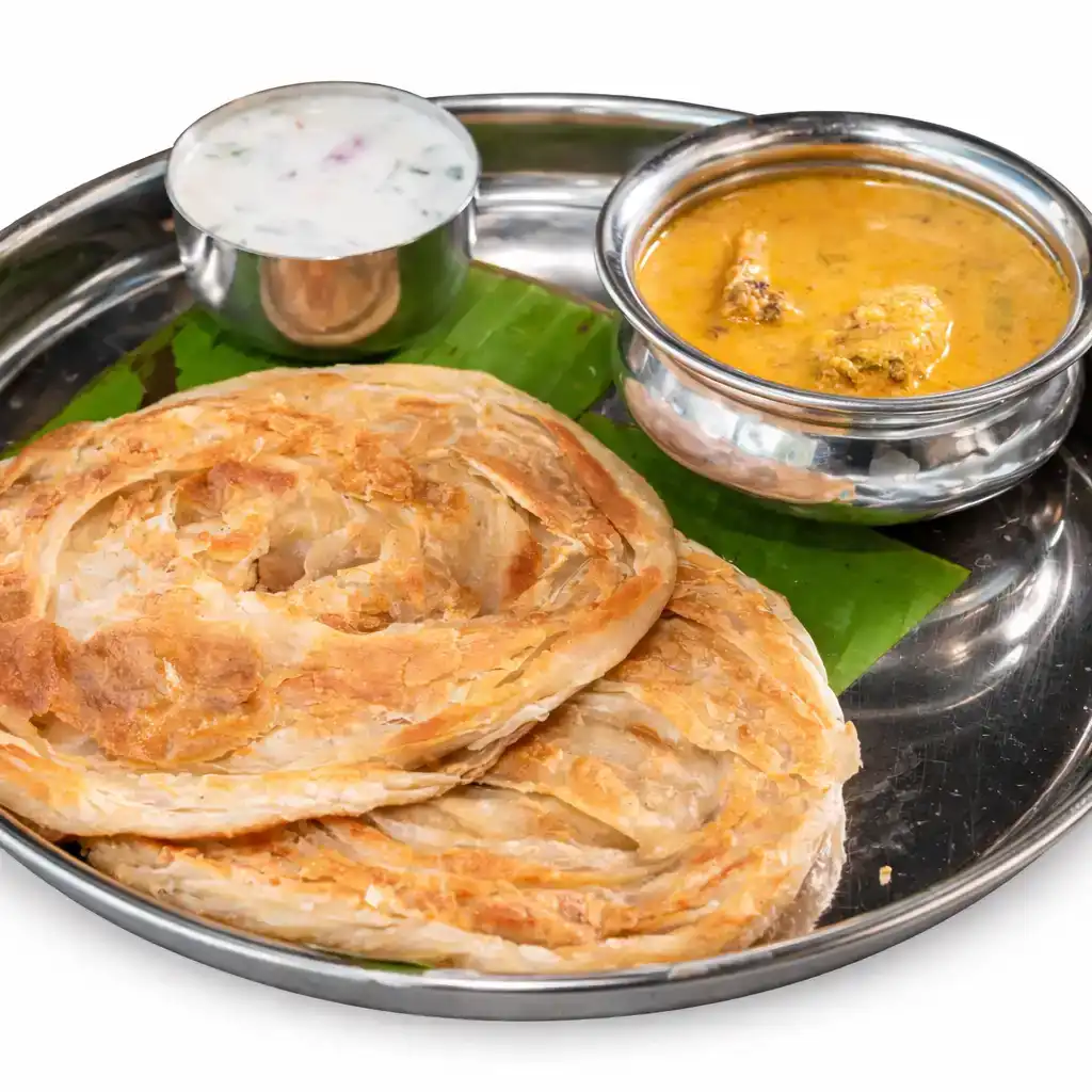 Parotta with Chicken/Mutton curry at Naga's South Indian Cuisine 